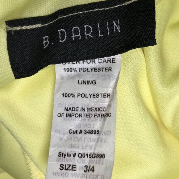 Vintage Y2K Pastel Yellow Fairycore Embellished Chiffon Maxi Prom Dress / Sz: 3 - Picture 8 of 9